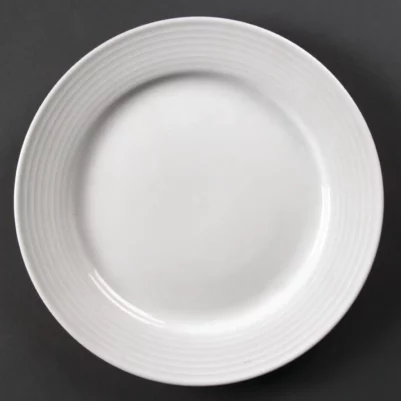 Assiettes à bord large Olympia Linear 250mm (Lot de 12)