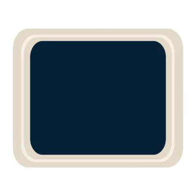 Plateau de service en polyester Roltex Cafétéria 325 x 265mm bleu
