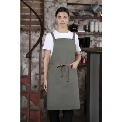 Tablier bavette en coton Southside kaki