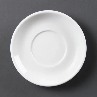 Soucoupe pour tasse à espresso empilable blanche Olympia (Lot de 12)