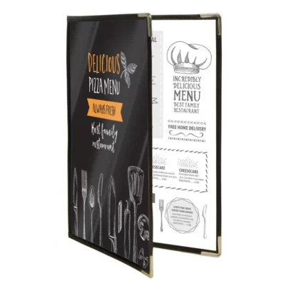 Protège-menu Securit Crystal A4 double