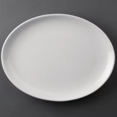 Assiettes ovales Olympia Athena 254 x 197mm (Lot de 12)