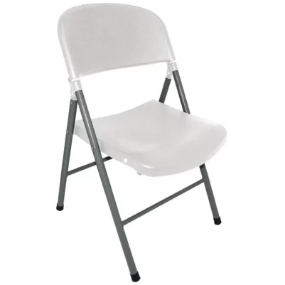Chaises pliantes Bolero blanches et grises (Lot de 2)