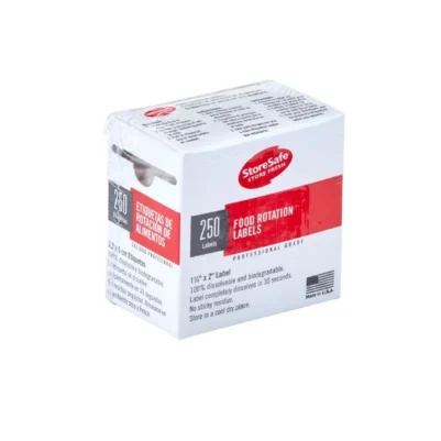 Petites étiquettes de rotation des aliments biodégradables Cambro Storesafe 24 rouleaux de 250
