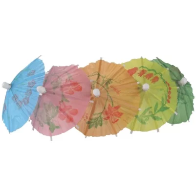 Parasols en papier de différentes couleurs (Lot de 144)