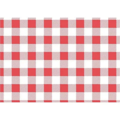 Papier ingraissable vichy rouge 190 x 310mm (lot de 200)