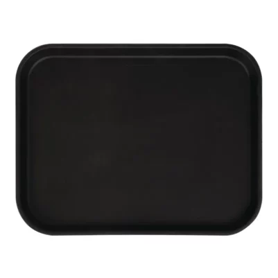 Plateau rectangulaire antidérapant en fibre de verre Camtread Cambro noir 45,7 cm