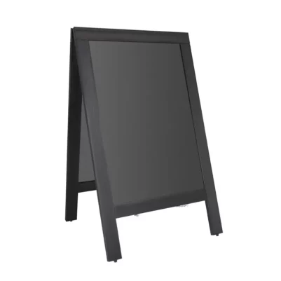 Panneau de trottoir avec cadre en bois noir Olympia 700x1200mm