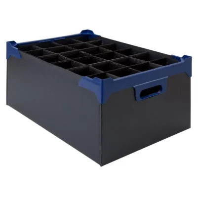 Boîte de transport pour verres à pied Beaumont 500x345x200mm (lot de 5)