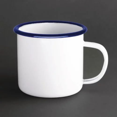 Grand mug à soupe en acier émaillé Olympia 670ml