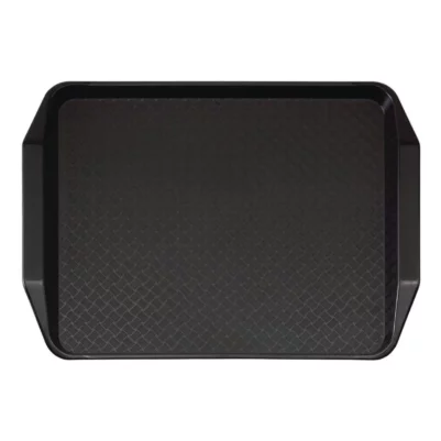 Plateau rectangulaire avec poignées en polypropylène Fast Food Cambro noir 43 cm