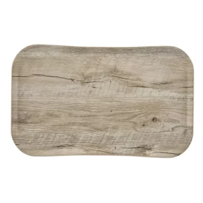 Plateau rectangulaire polyester aspect bois Cambro Century 32x53cm olivier clair
