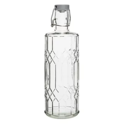 Bouteilles d'eau en verre avec bouchon Olympia Geo 1L (lot de 6)