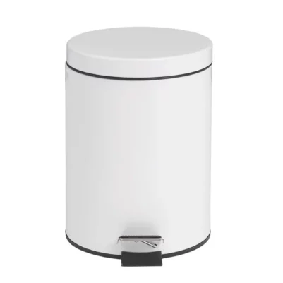 Poubelle à pédale Bolero blanche 5L