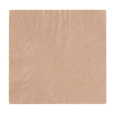Serviettes cocktail 2 plis compostables Vegware 24cm (Lot de 4000)