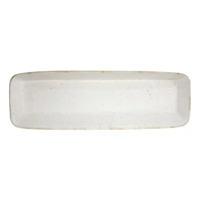 Plats à four rectangulaires Churchill Stonecast Hints blanc orge 160 x 530 mm (lot de 2)