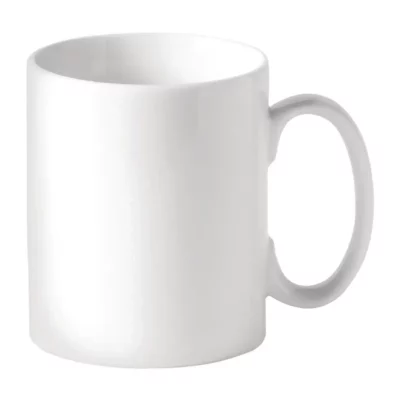 Mugs à bords droits blancs Utopia Titan 340 ml (lot de 48)