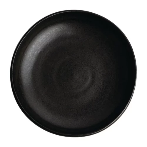 Assiettes creuses calottes noir mat Olympia Canvas 23 cm