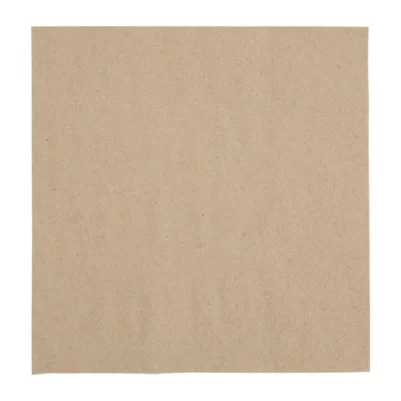 Serviettes snacking recyclées 2 plis pliage 1/4 Fiesta Recyclable 330mm kraft (lot de 2000)