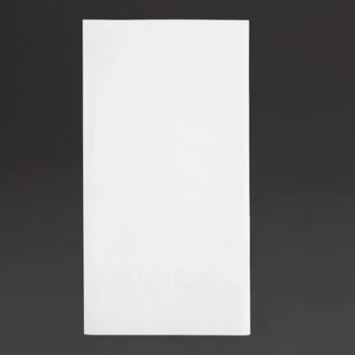 Serviettes snacking 2 plis pliage 1/8 Fiesta Recyclable 330mm blanches (lot de 2000)