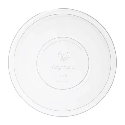 Couvercles plats compostables en PLA série 185 Vegware (lot de 300)