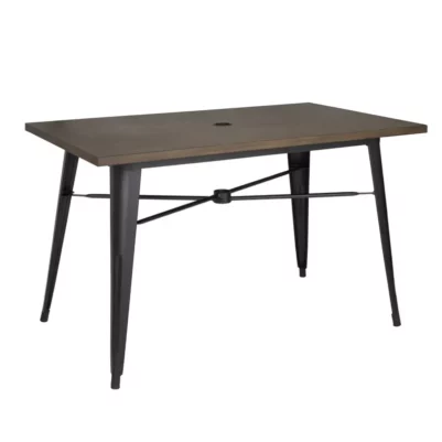 Table d'extérieur Bolero 120x76x75cm bois noir