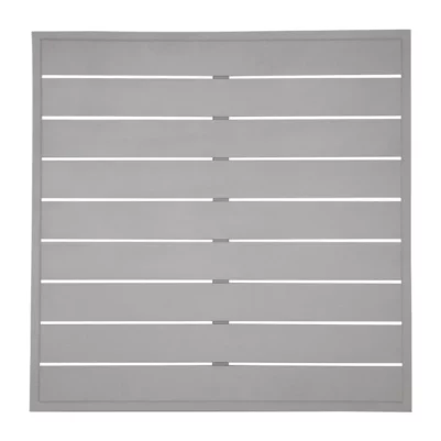 Plateau de table carré en aluminium Bolero gris clair 700 mm