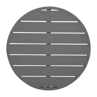Plateau de table rond en aluminium Bolero gris foncé 580 mm
