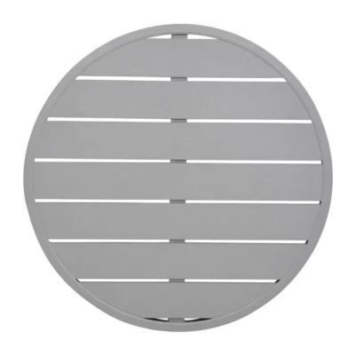 Plateau de table rond en aluminium Bolero gris clair 580 mm