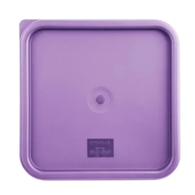 Grand couvercle carré pour boîte alimentaire Hygiplas violet