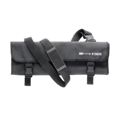 Trousse enroulable en tissu avec sangle Dick noire 11 pièces