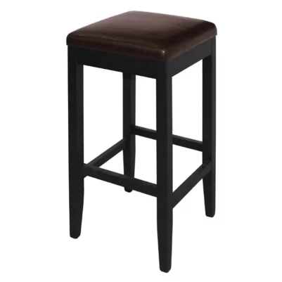 Tabourets de bar haut en simili cuir Bolero marron foncé (Lot de 2)