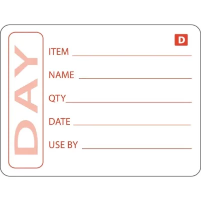 Etiquettes alimentaires solubles Hygiplas (Lot de 250)