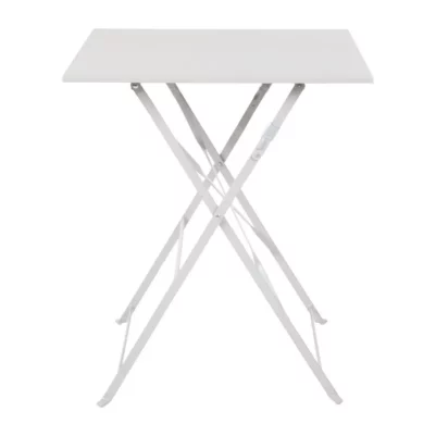 Table de terrasse carrée en acier Bolero grise 600mm
