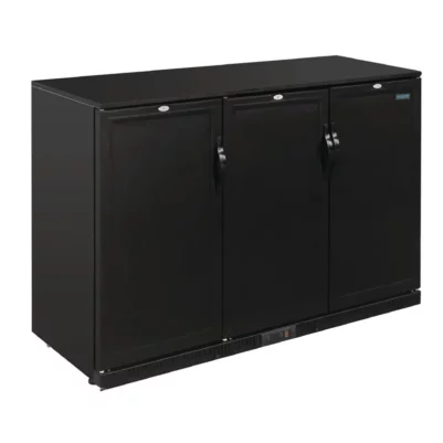 Arrière-bar trois portes pleines pivotantes Polar Séie G 900mm 330L