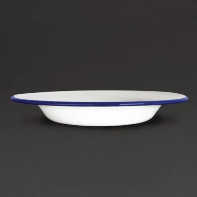 Assiette creuse en acier émaillé Olympia 245mm lot de 6