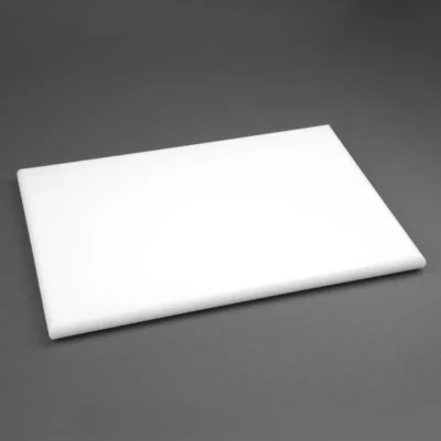 Planche à découper épaisse haute densité Hygiplas blanche