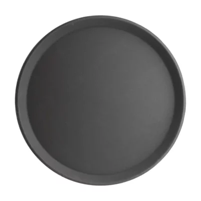 Plateau antidérapant en fibre de verre Olympia Kristallon rond noir 406mm