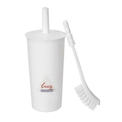 Brosse WC et support blancs Jantex