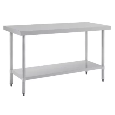 Table de préparation sans rebord en acier inoxydable Vogue 1500 x 600mm