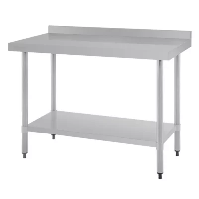 Table de préparation avec rebord en acier inoxydable Vogue 1200 x 600mm