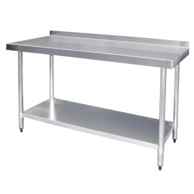 Table de préparation avec rebord en acier inoxydable Vogue 1500 x 600mm