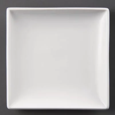 Assiettes carrées blanches Olympia Whiteware 180mm (lot de 12)