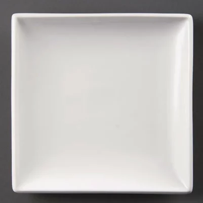 Assiettes carrées blanches Olympia Whiteware 295mm (lot de 6)