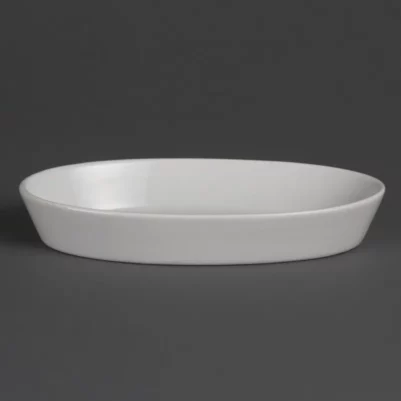 Plats à sole ovales blancs Olympia 195 x 110mm (Lot de 6)
