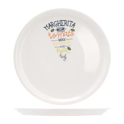 Assiettes à pizza décorées 30cm Cosy & Trendy recette Margarita (lot de 6)