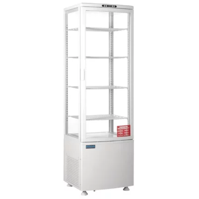 Vitrine réfrigérée porte incurvée économe en énergie Polar série C blanche 235L