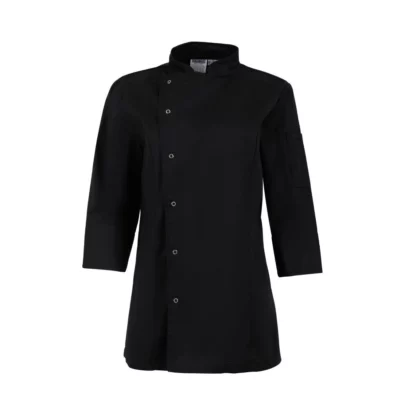 Veste de cuisinier femme ajustée Whites noire taille S