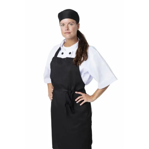 Lot de 2 tabliers bavette en polyester coton noirs Nisbets Essentials
