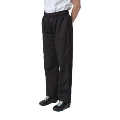 Pantalon de cuisine noir Nisbets Essentials XXL